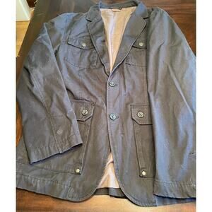 Vintage Mens ESPRIT Black Over coat Sport Coat XL